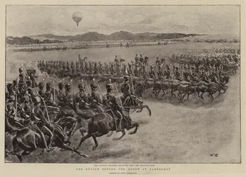 Die Parade vor der Königin in Aldershot